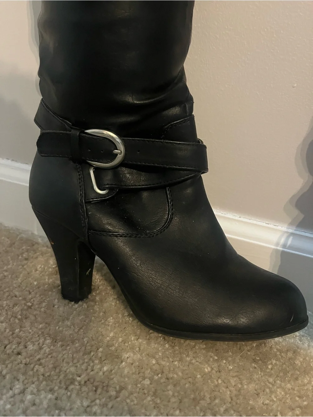 Black Knee-High Boots Size 7.5